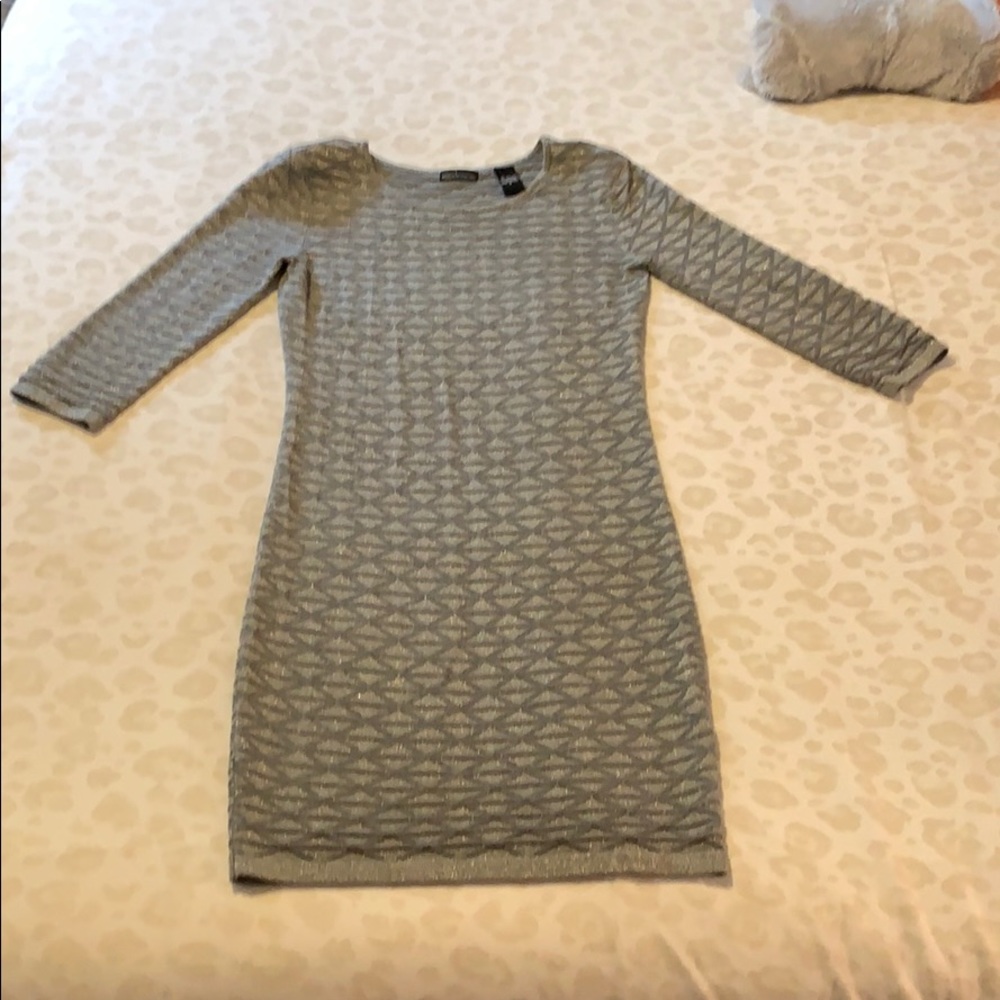 Mods International gray and silver knit dress S